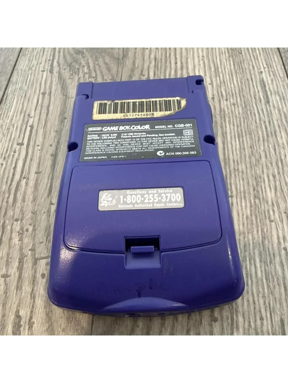 Nintendo Game Boy Color Model CGB-001 Purple - Incomplete